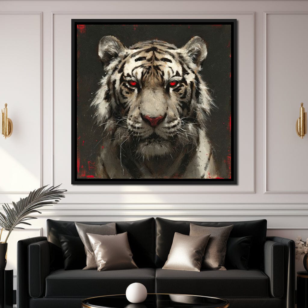 Tiger Red Gaze Canvas Wall Art