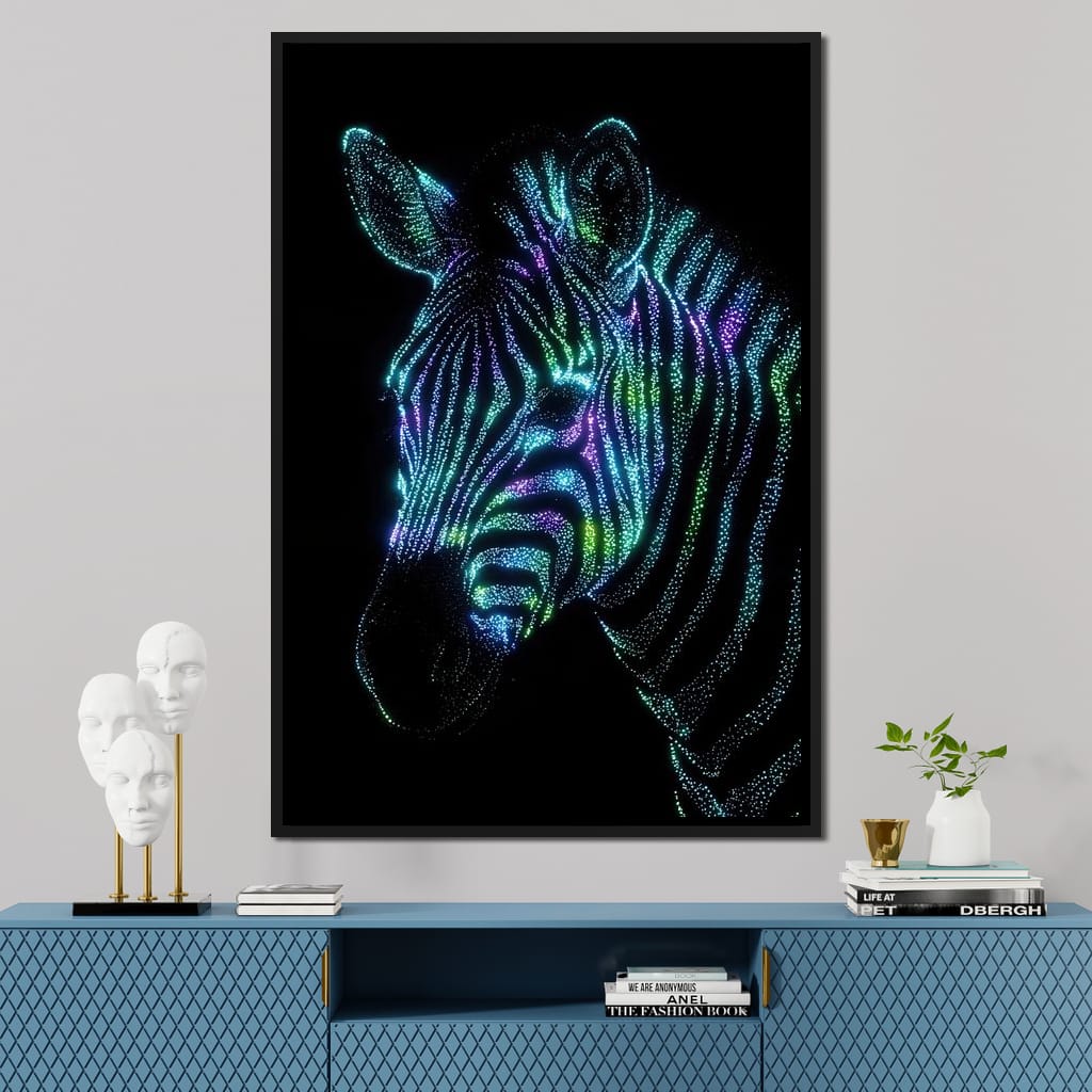Cosmic Zebra Canvas Wall Art