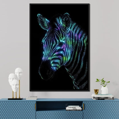 Cosmic Zebra Canvas Wall Art