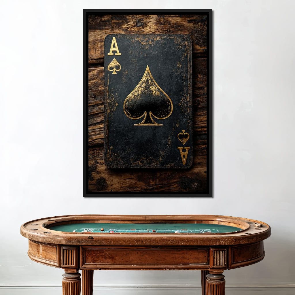 Ace of Spades Canvas Wall Art