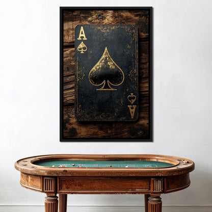 Ace of Spades Canvas Wall Art