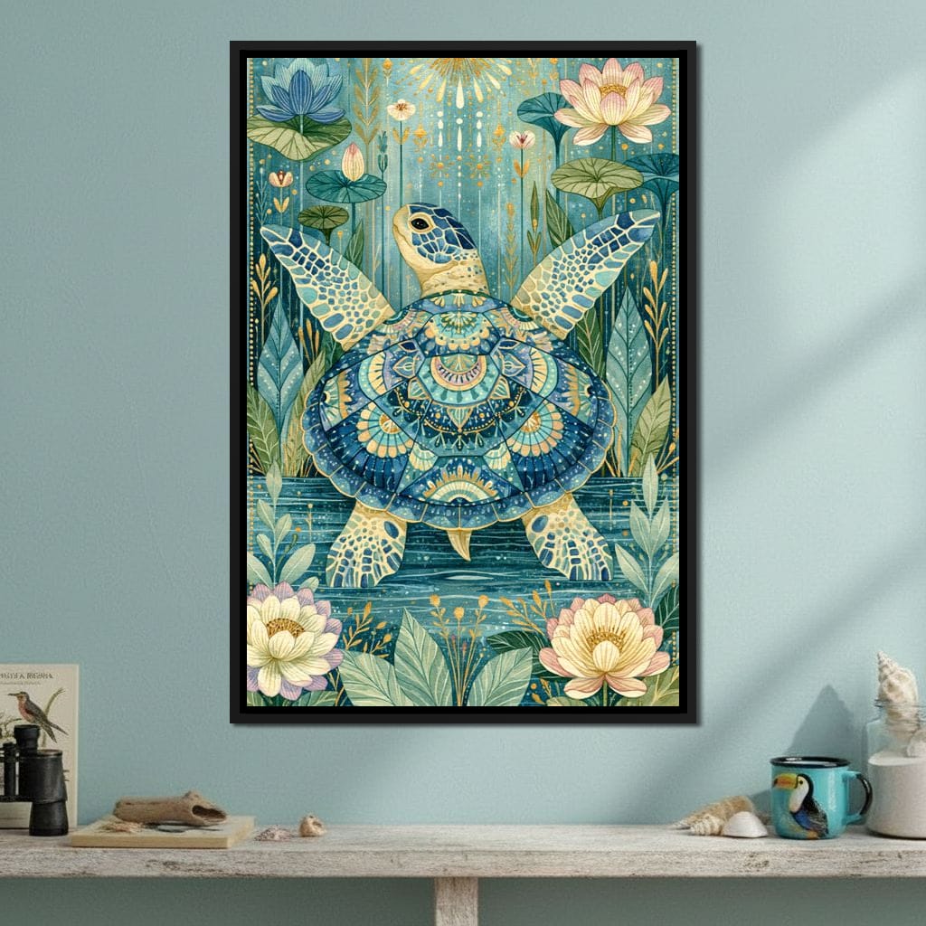 Sacred Traveler Of The Golden Waters Canvas Wall Art