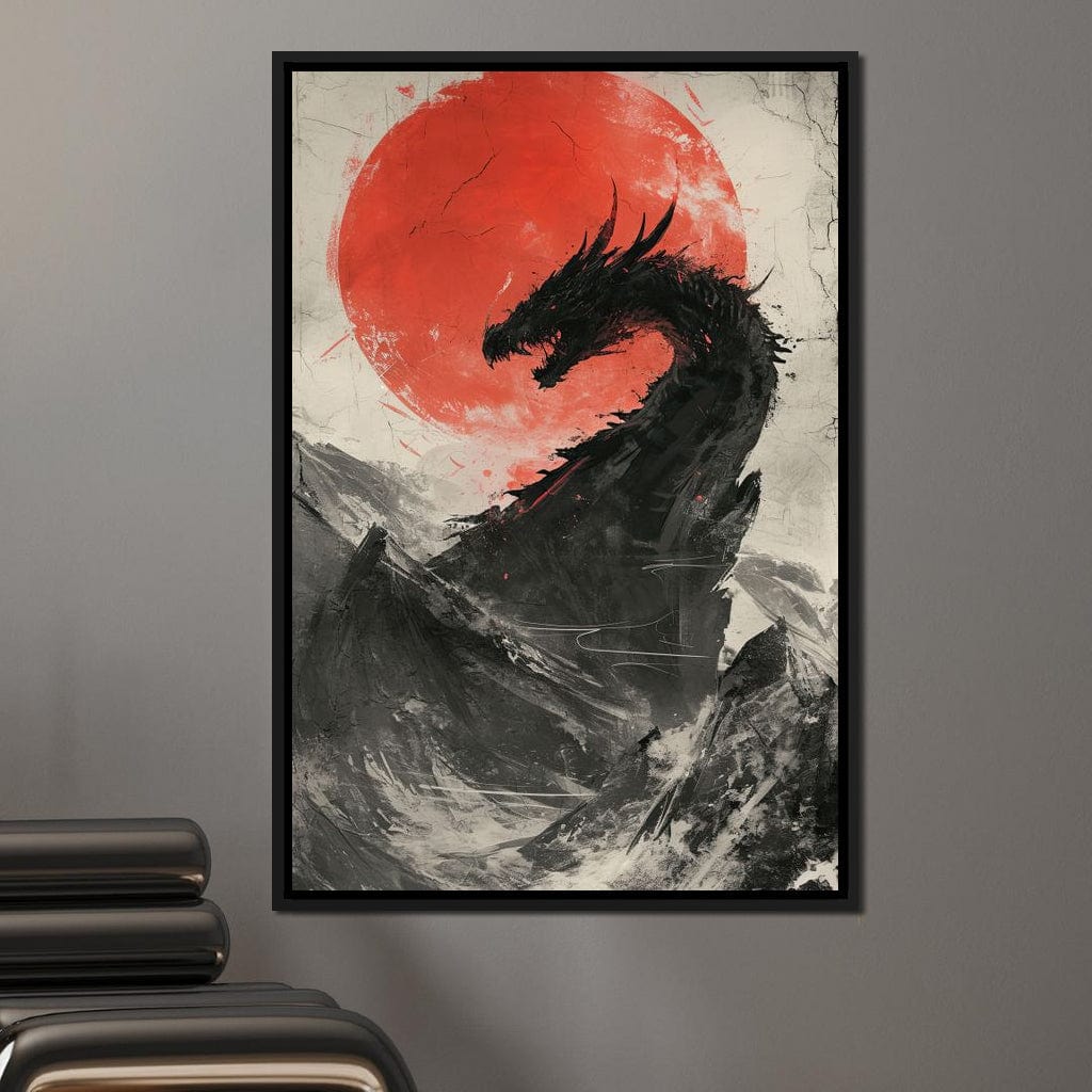 Sunrise Dragon Sovereignty Canvas Wall Art