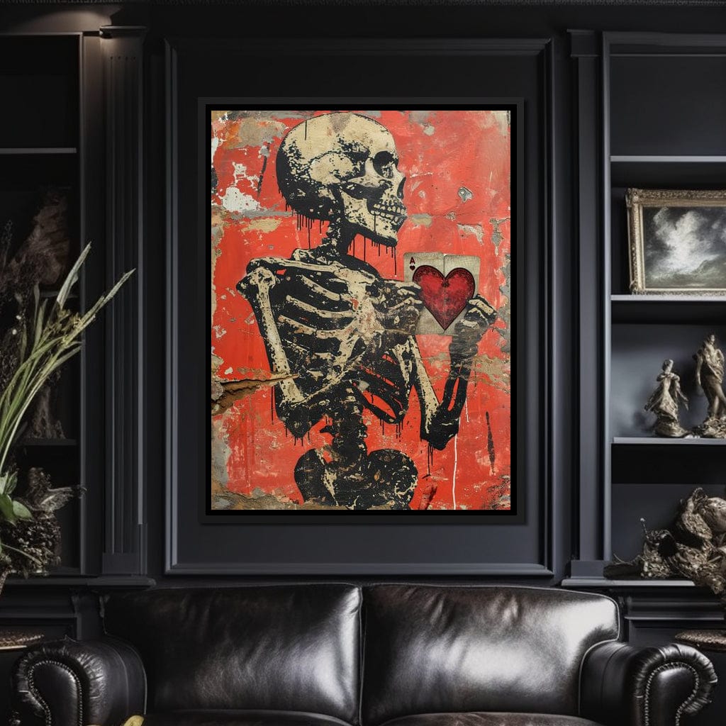 Romantic Skeleton 8 Canvas Wall Art