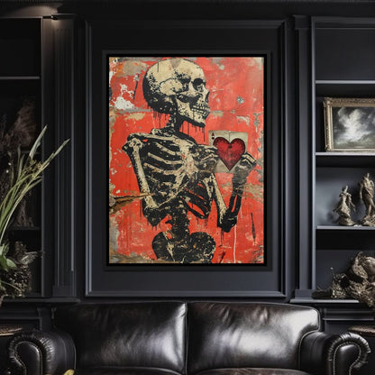 Romantic Skeleton 8 Canvas Wall Art