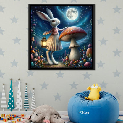 Whimsical Moonlight Meander Canvas Wall Art