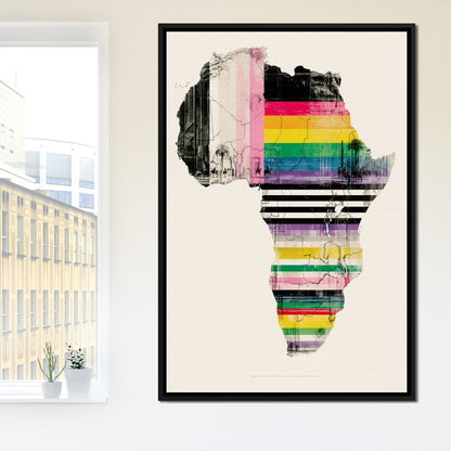 Vibrant Rhythms Across A Changing Continent Canvas Wall Art