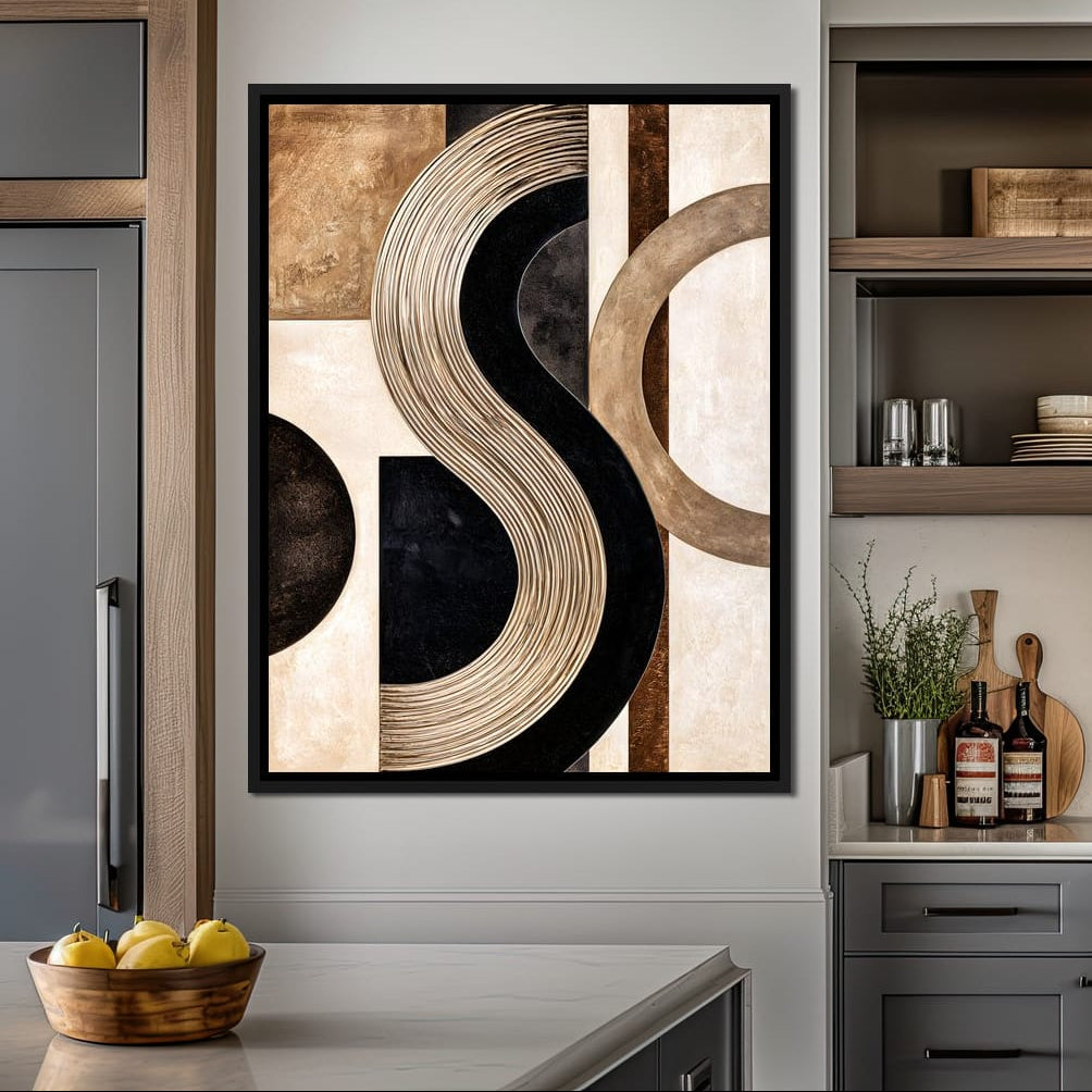 Linear Motion Over Structured Planes Canvas Wall Art