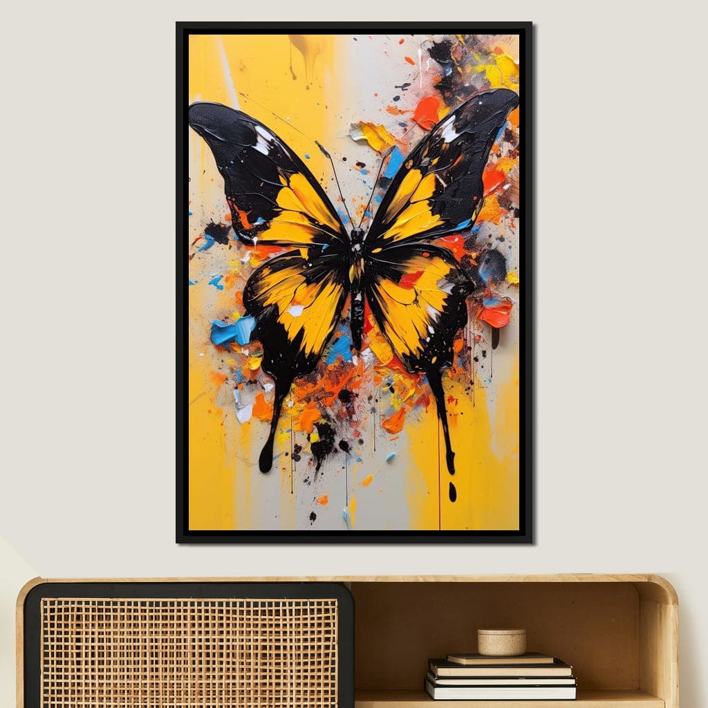 Whimsy of Fluttering Colors Canvas Wall Art