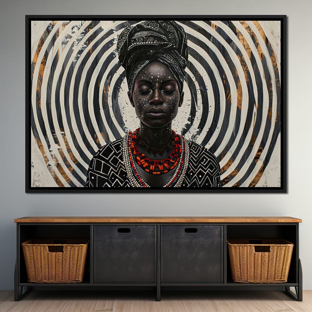 Spirals of Serenity Queen Canvas Wall Art