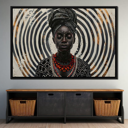 Spirals of Serenity Queen Canvas Wall Art