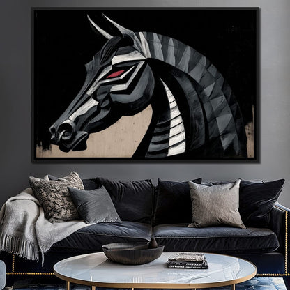 Iron Equine Spirit Descent Canvas Wall Art
