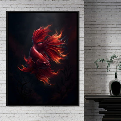 Red Fish Splendor Canvas Wall Art