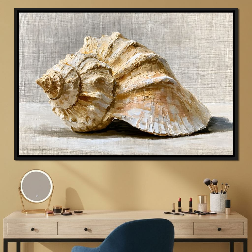 Tidal Rhythms of Coastal Shell Canvas Wall Art