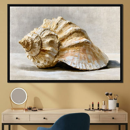 Tidal Rhythms of Coastal Shell Canvas Wall Art