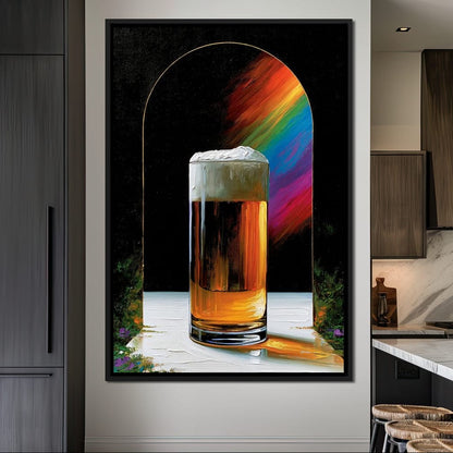 Golden Hour Ritual Beside The Arch Canvas Wall Art