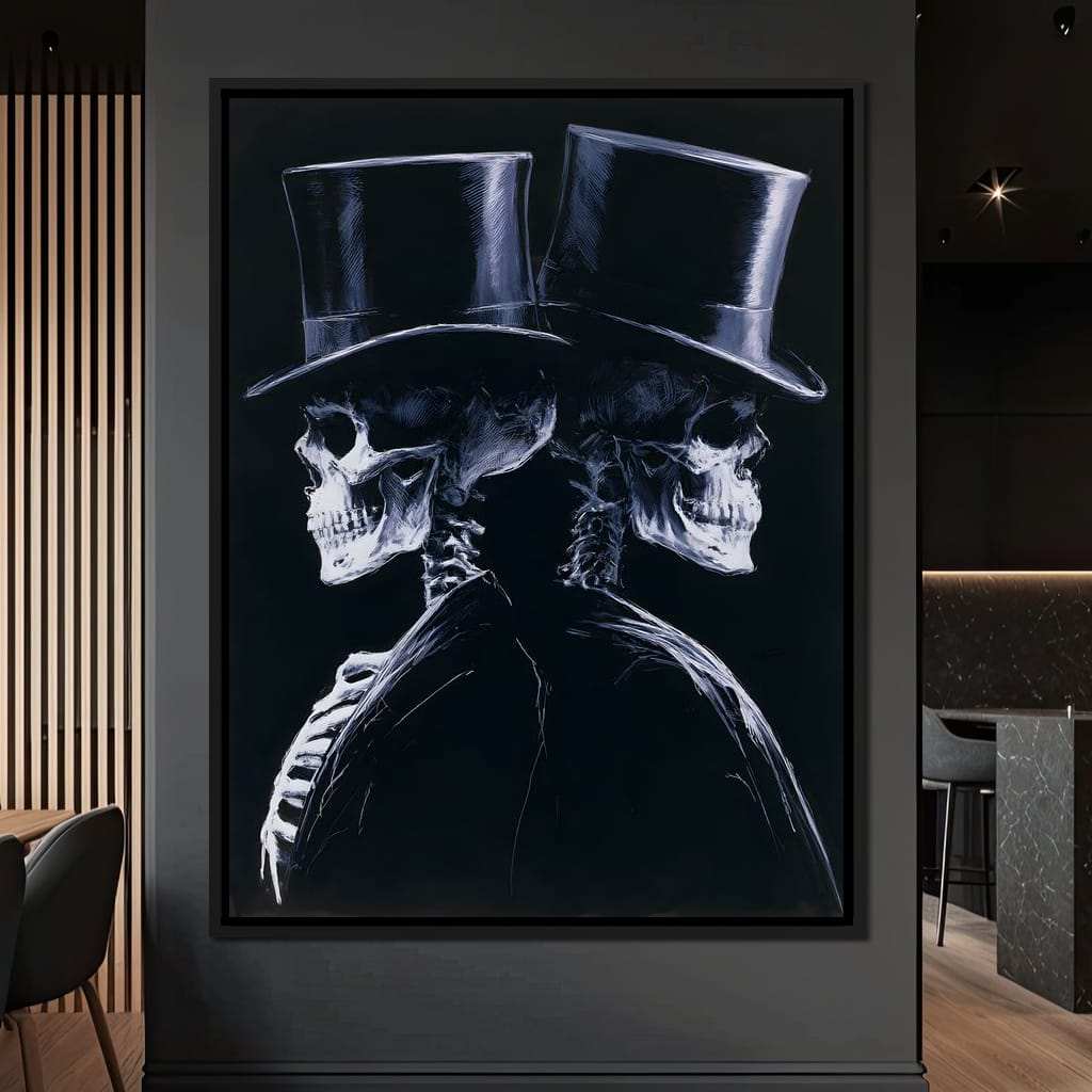 Gentlemen Waiting for the Final Curtain Canvas Wall Art