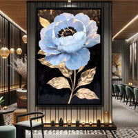Golden Petal Elegance Bloom Canvas Wall Art
