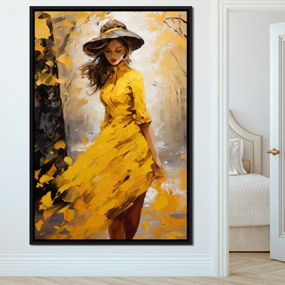 Elegance in Shades of Gold Canvas Wall Art