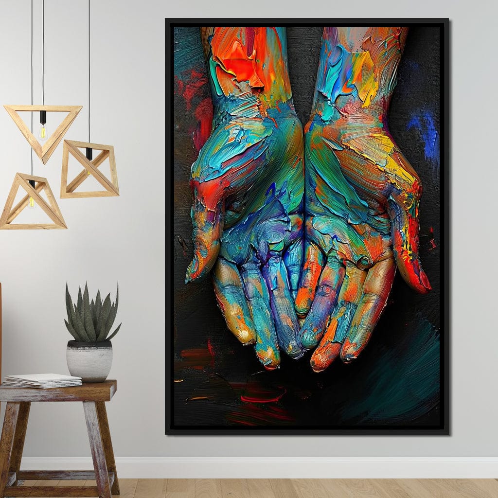 Embrace of Chromatic Hues Canvas Wall Art