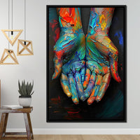 Embrace of Chromatic Hues Canvas Wall Art