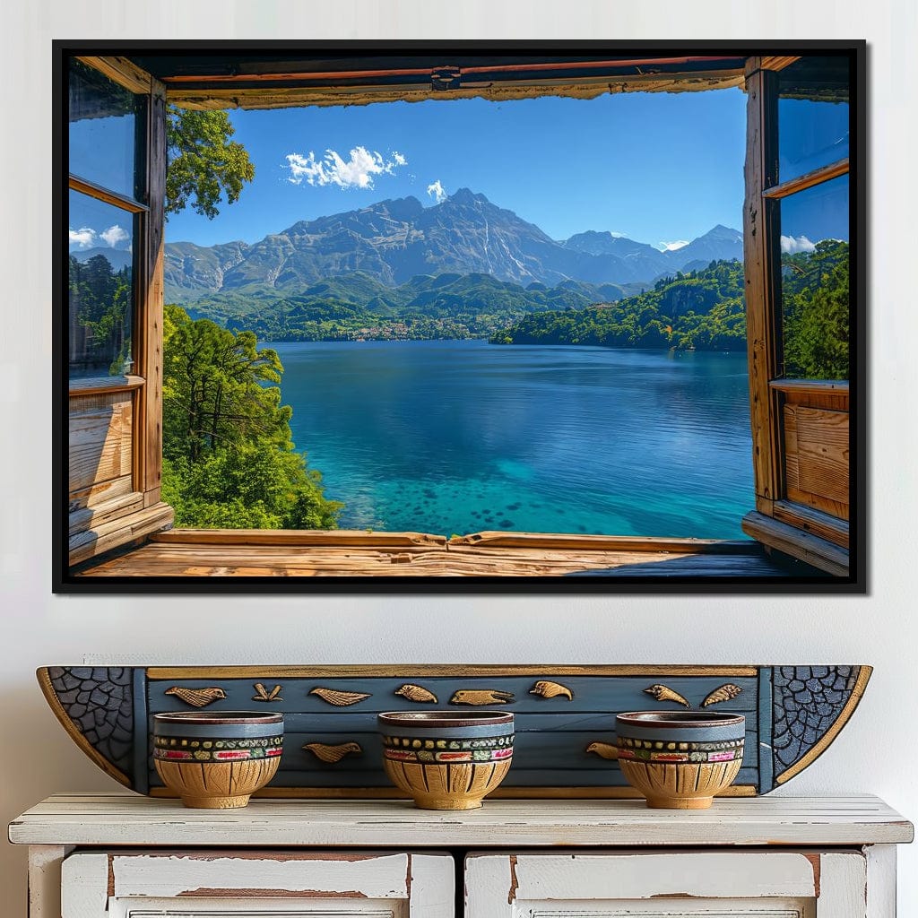 Lakeside Serenity Vista Canvas Wall Art