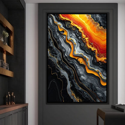 Magmatic Flux Convergence Canvas Wall Art