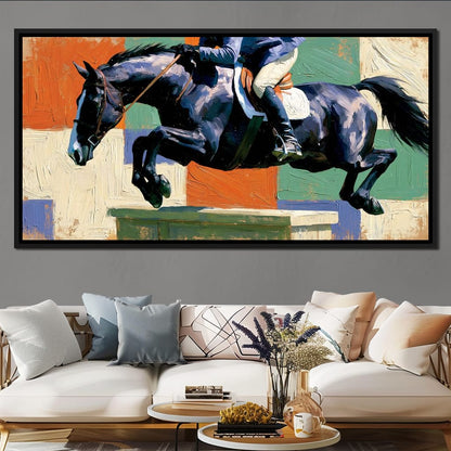Galloping Through Fields of Color Canvas Wall Art