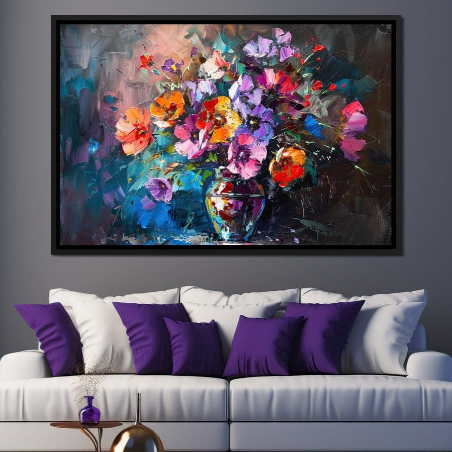 Bouquet of Vibrant Dreams Canvas Wall Art