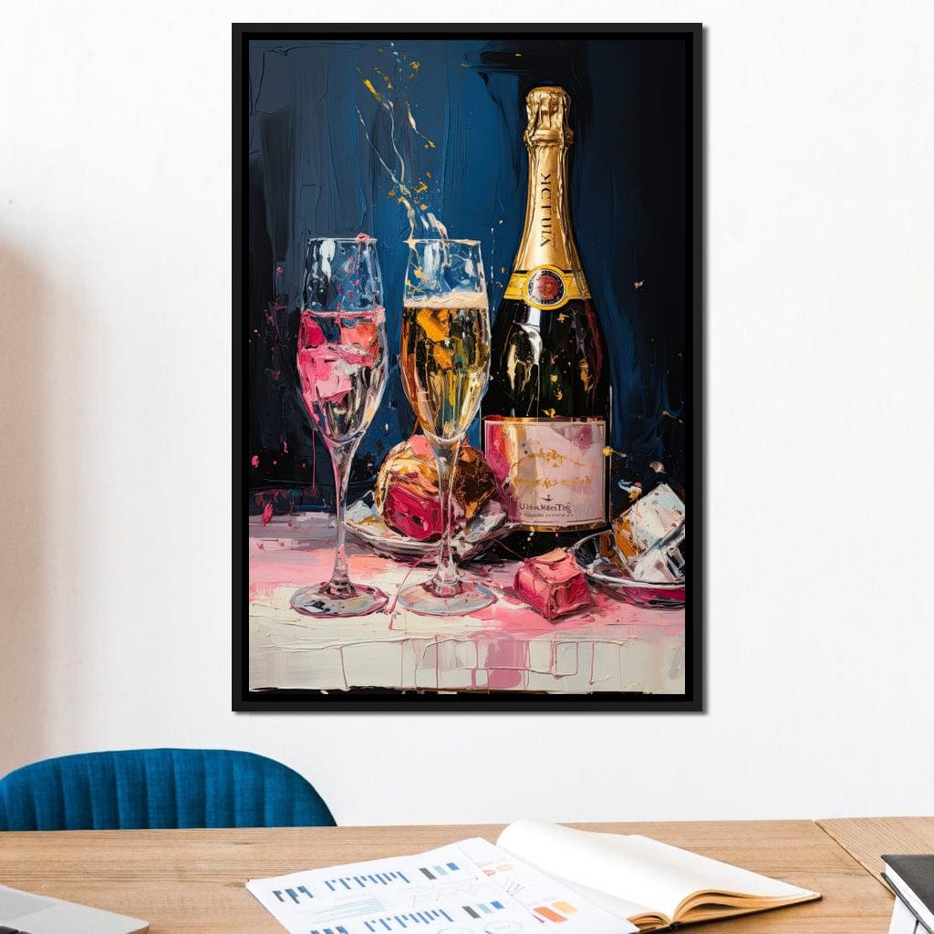 Champagne Radiance Canvas Wall Art