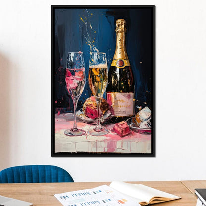 Champagne Radiance Canvas Wall Art