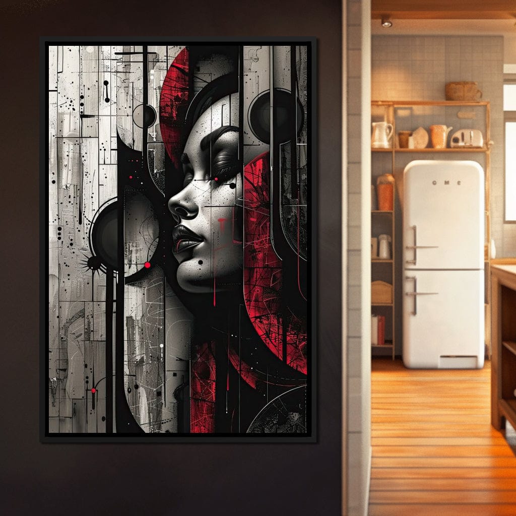 Shadowed Elegance Unveiled Canvas Wall Art