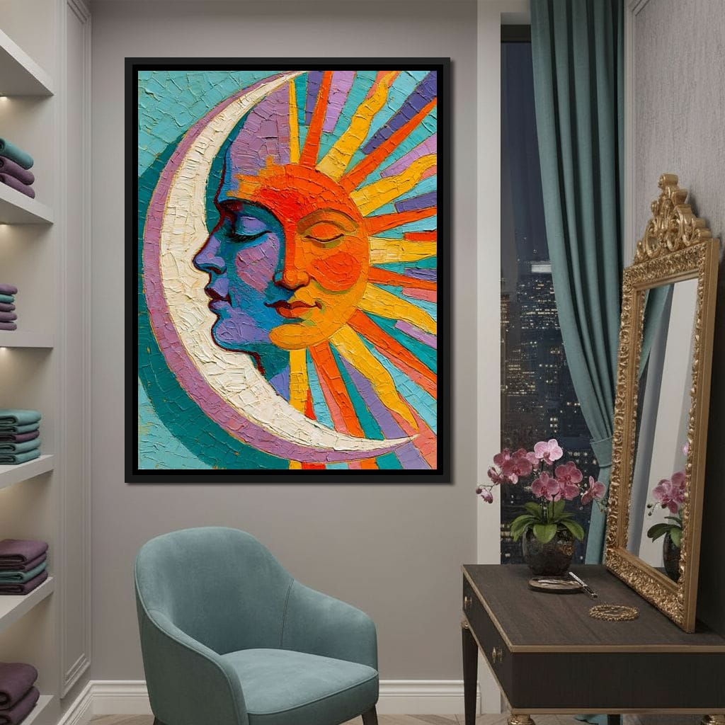 Celestial Union Of The Divided Day Canvas Wall Art