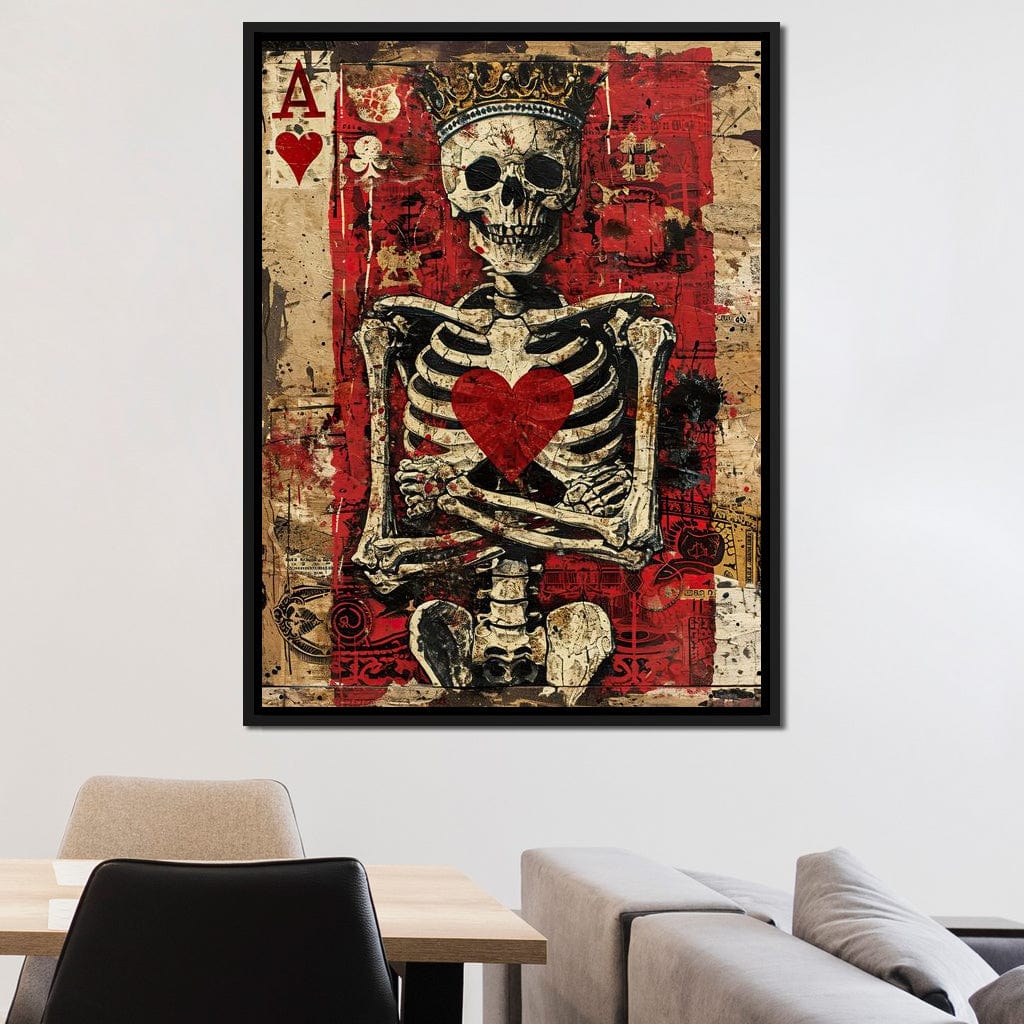 Romantic Skeleton 2 Canvas Wall Art