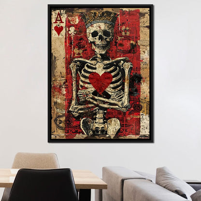 Romantic Skeleton 2 Canvas Wall Art