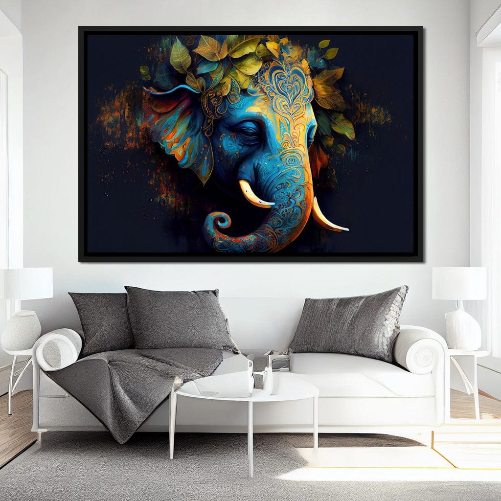 The Blue Elephant Canvas Wall Art