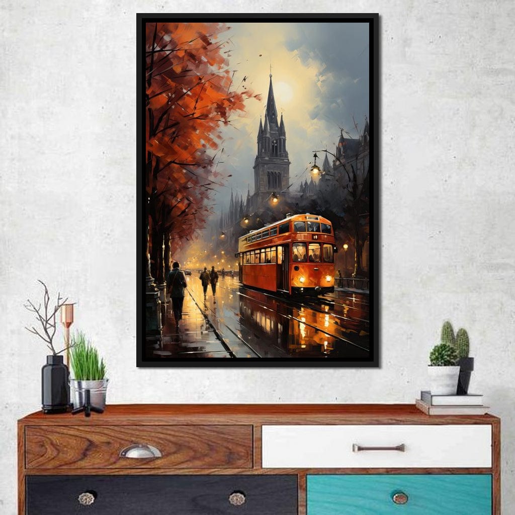 Vintage London Street Canvas Wall Art