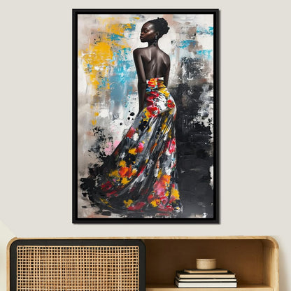 Urban Elegance Amidst Ruins Canvas Wall Art
