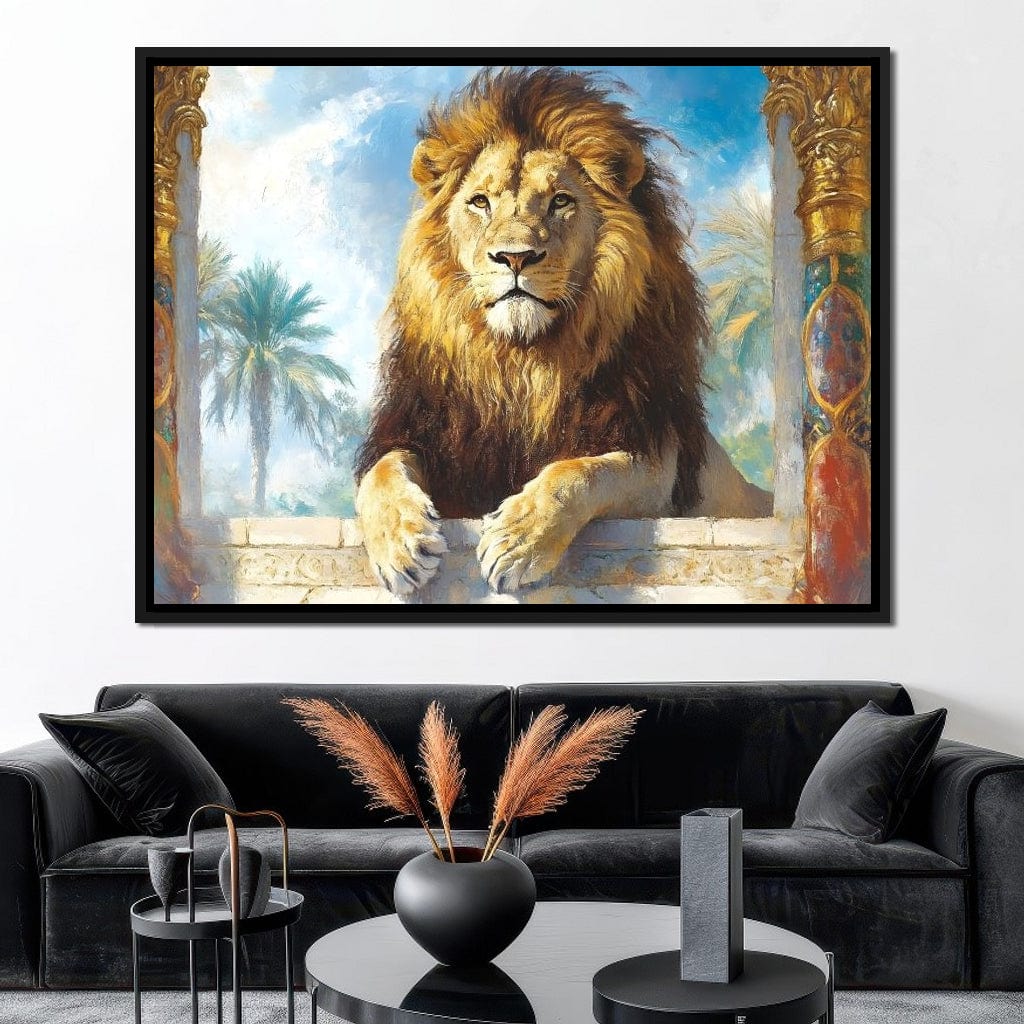 Lion Oasis Canvas Wall Art
