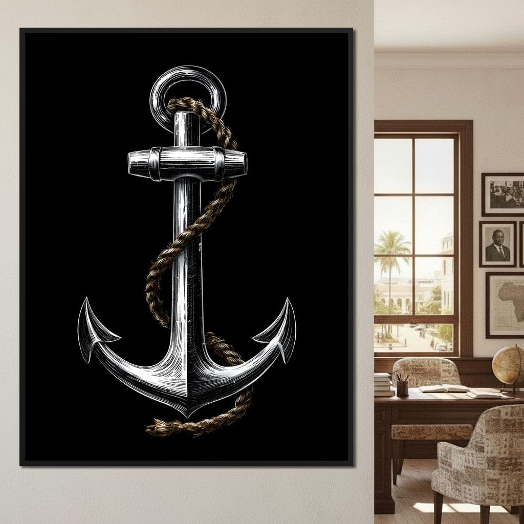 Heavy Iron Anchor Canvas Wall Art
