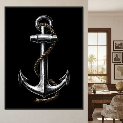 Heavy Iron Anchor Canvas Wall Art