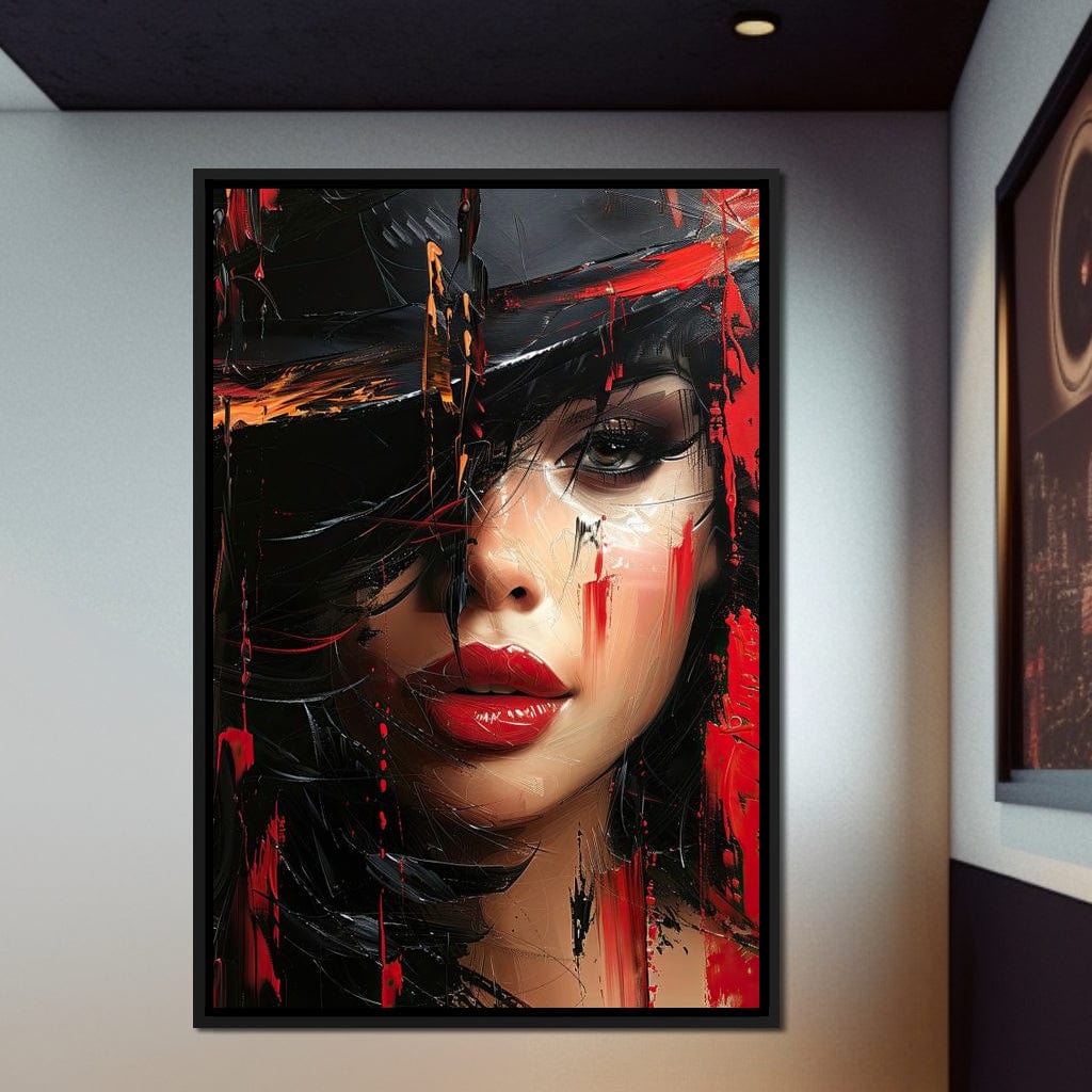 Sable Shroud of Passion Canvas Wall Art