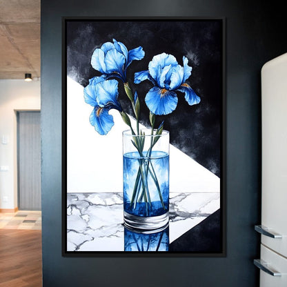 Iris Reflections in Glass Canvas Wall Art