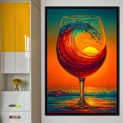 Sunlit Wave Enchantment Canvas Wall Art