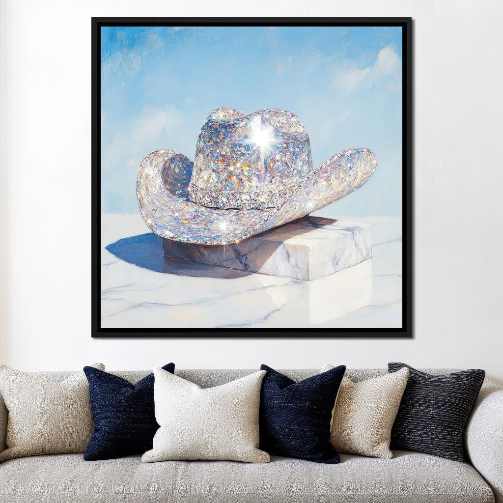 Glistening Cowboy Hat Canvas Wall Art