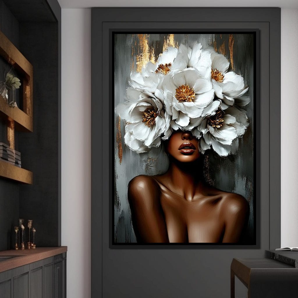 Golden Petals of Grace Canvas Wall Art