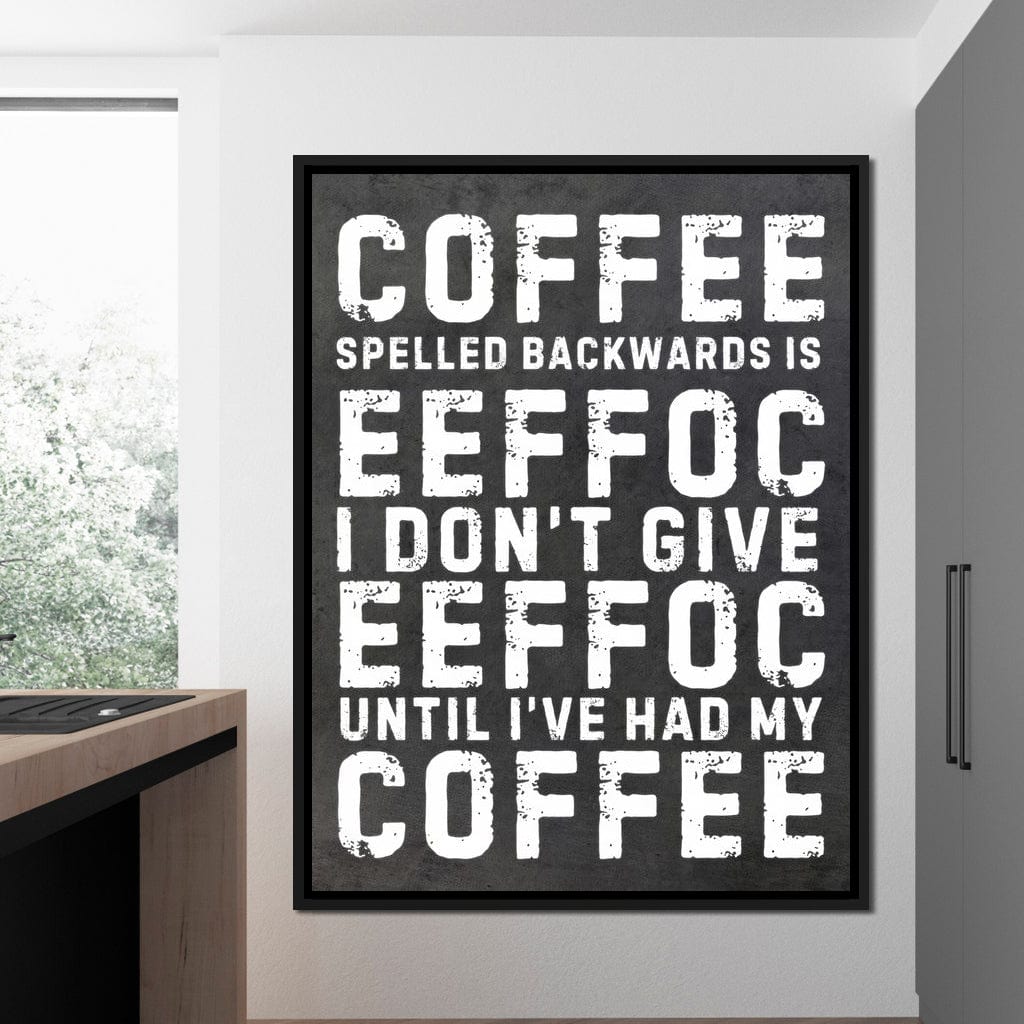 Morning Fuel Bold Typo Humor Canvas Wall Art