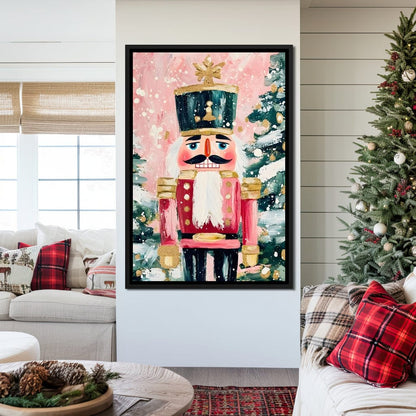 Festive Nutcracker Snow Parade Canvas Wall Art