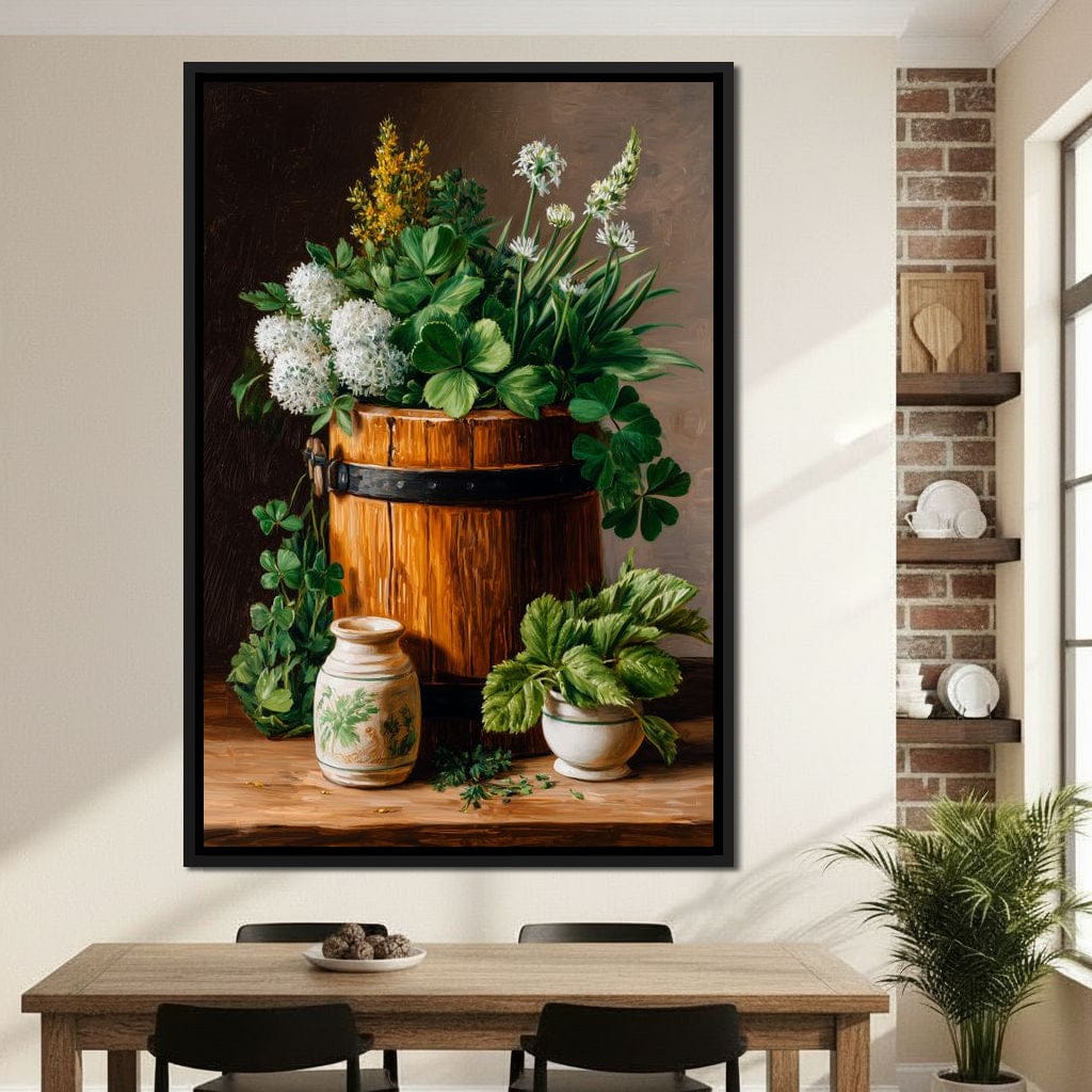 Clover With Herbs Canvas Wall Art