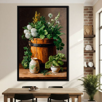 Clover With Herbs Canvas Wall Art